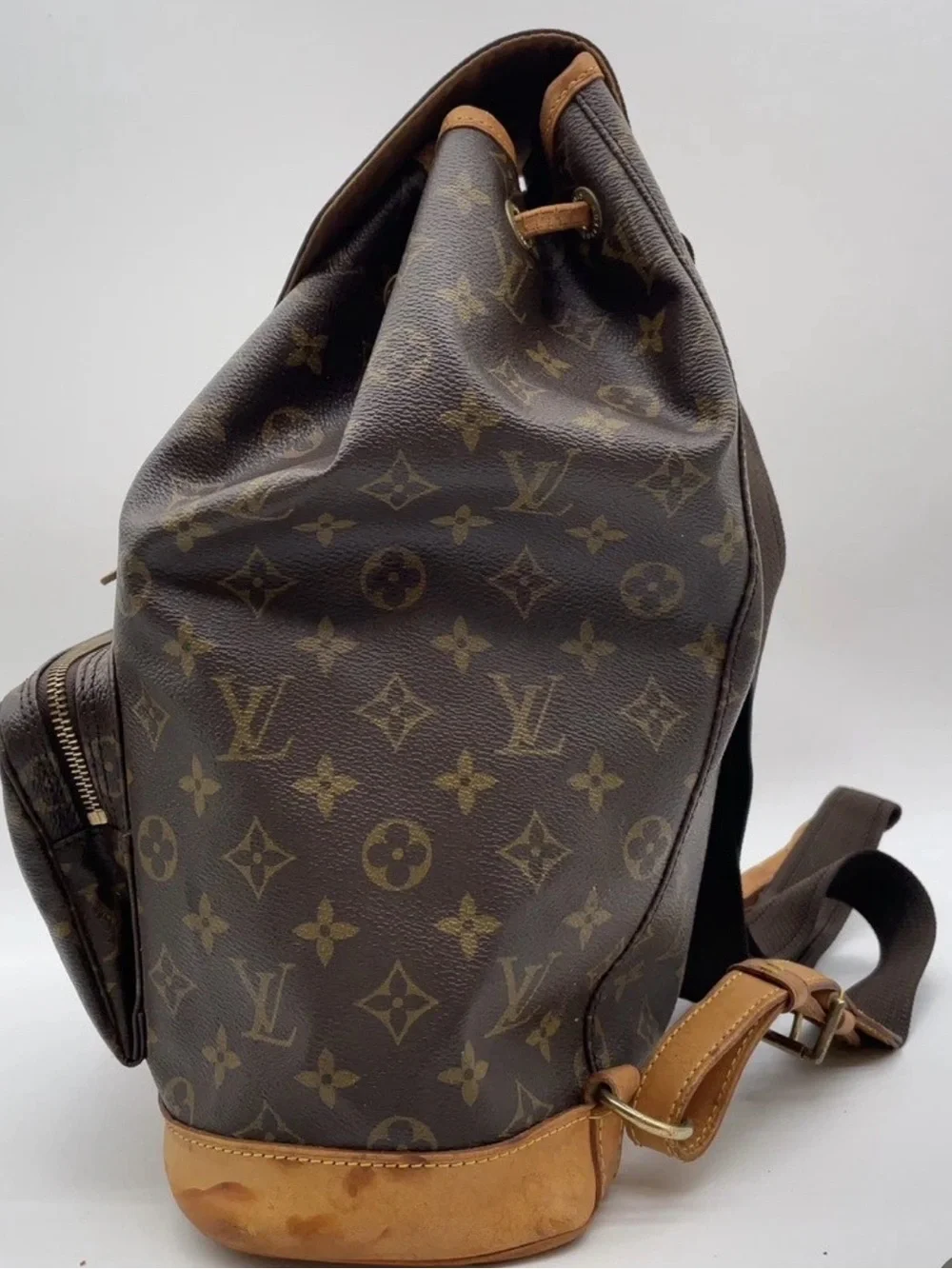 Louis Vuitton Monogram Backpack in Brown and Tan